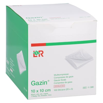 Gazin Mullkompresse 10x10 cm 8fach steril Produktbild 1