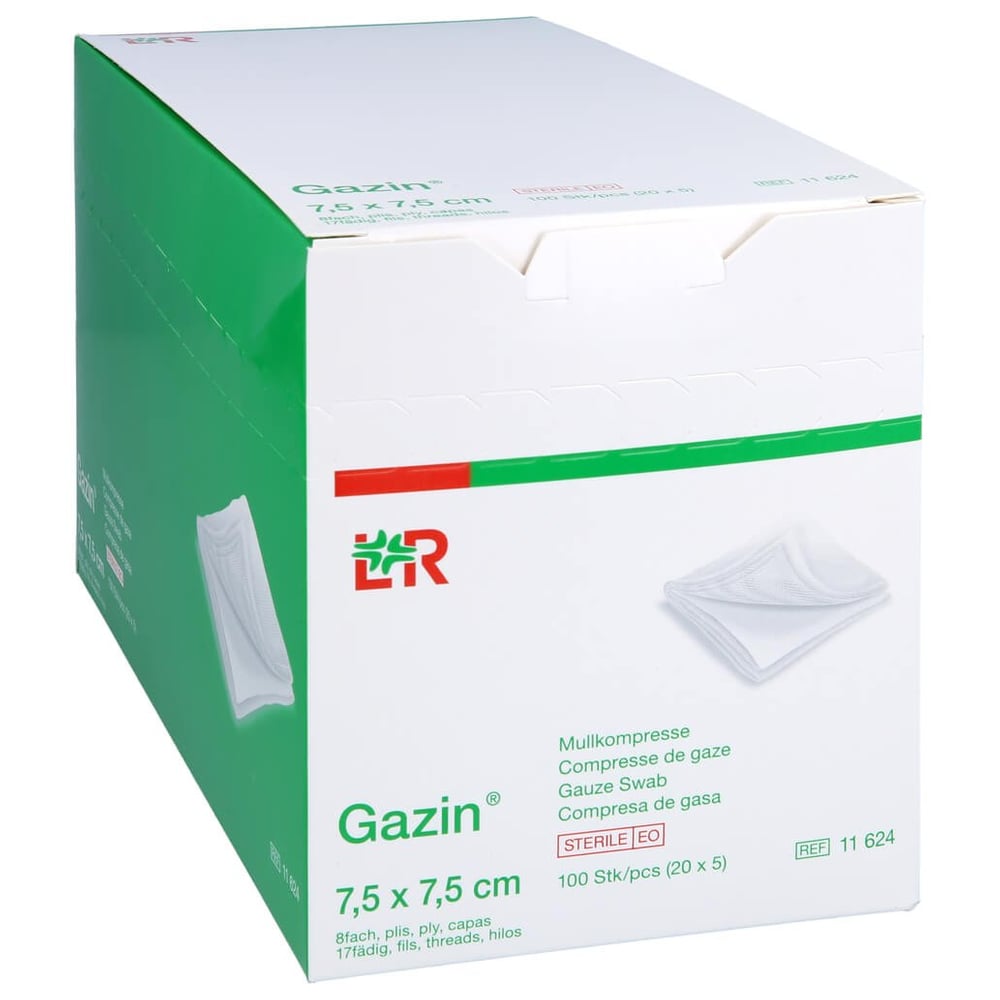Gazin Mullkompresse 7.5x7.5cm 8fach steril