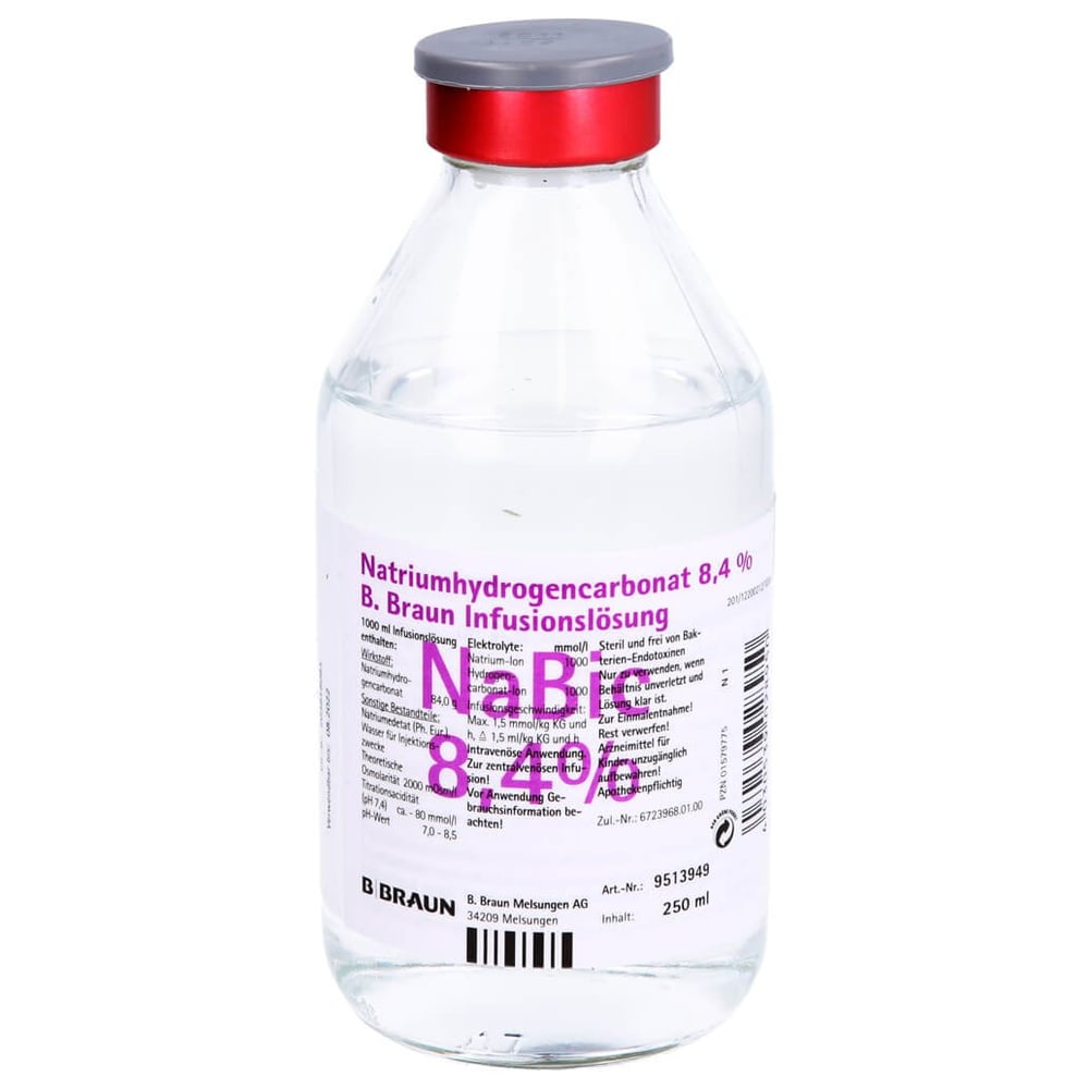 Natriumhydrogencarbonat 8.4% B. Braun Glas