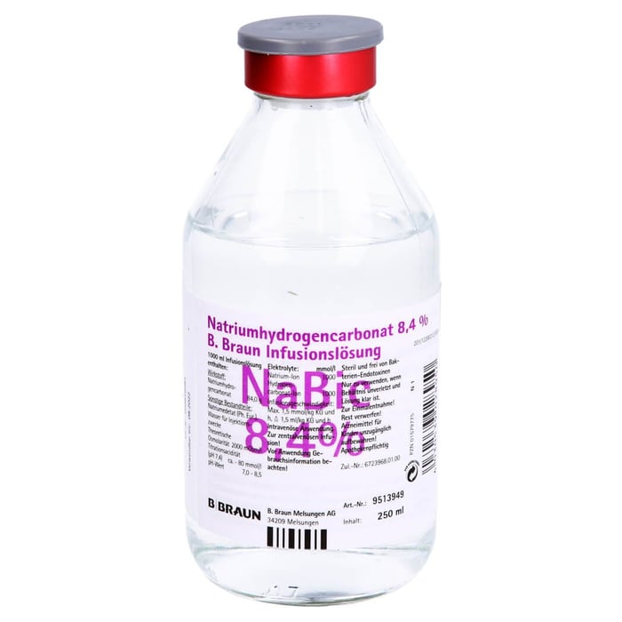 Natriumhydrogencarbonat 8.4% B. Braun Glas