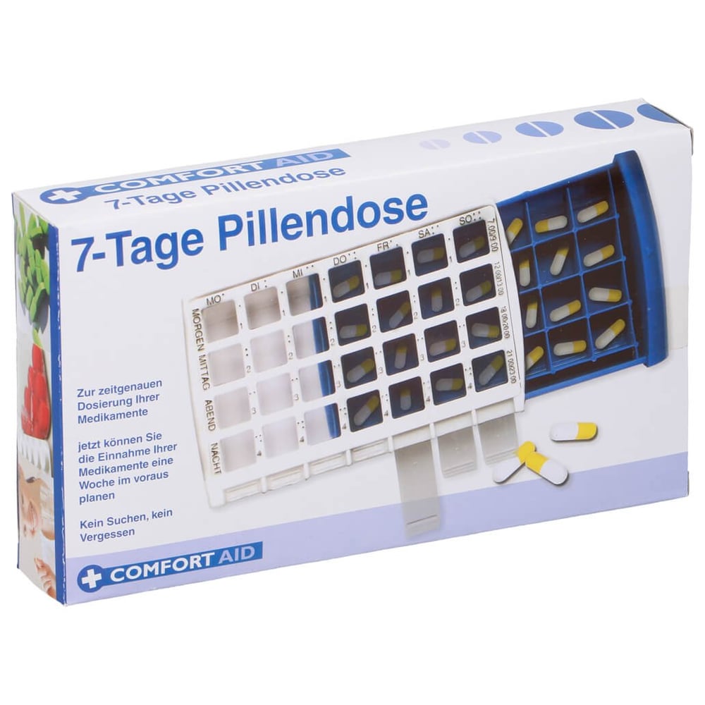 Pillendose 7Tage+4Fächer je Tag Kunststoff