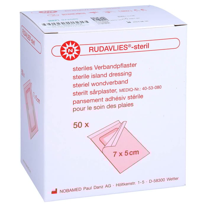 RUDAVLIES-steril Verbandpflaster5x7 cm