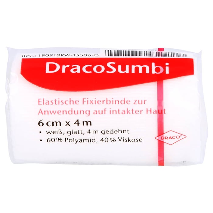 Dracosumbi Fixierbinde 6 cmx4 m weiß