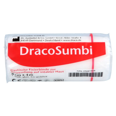 Dracosumbi Fixierbinde 8 cmx4 m weiß