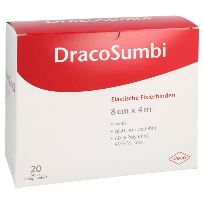 Dracosumbi Fixierbinde 8 cmx4 m weiß