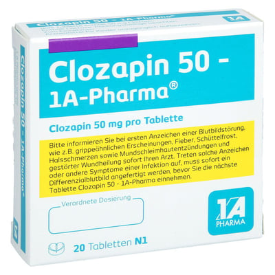 Clozapin 50-1A Pharma Produktbild 1