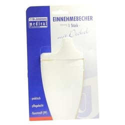 Einnehmebecher m. 2Griffe+2Deckel 4+12 mm weiss