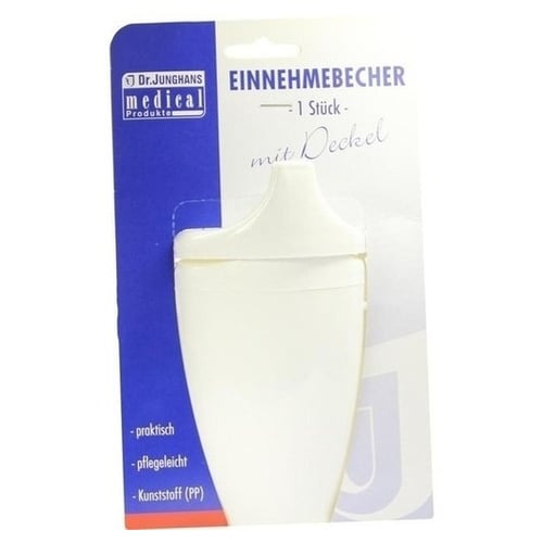 Einnehmebecher m. 2Griffe+2Deckel 4+12 mm weiss