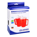 Einnehmebecher m. 2Griffe+2Deckel 4+12 mm grün