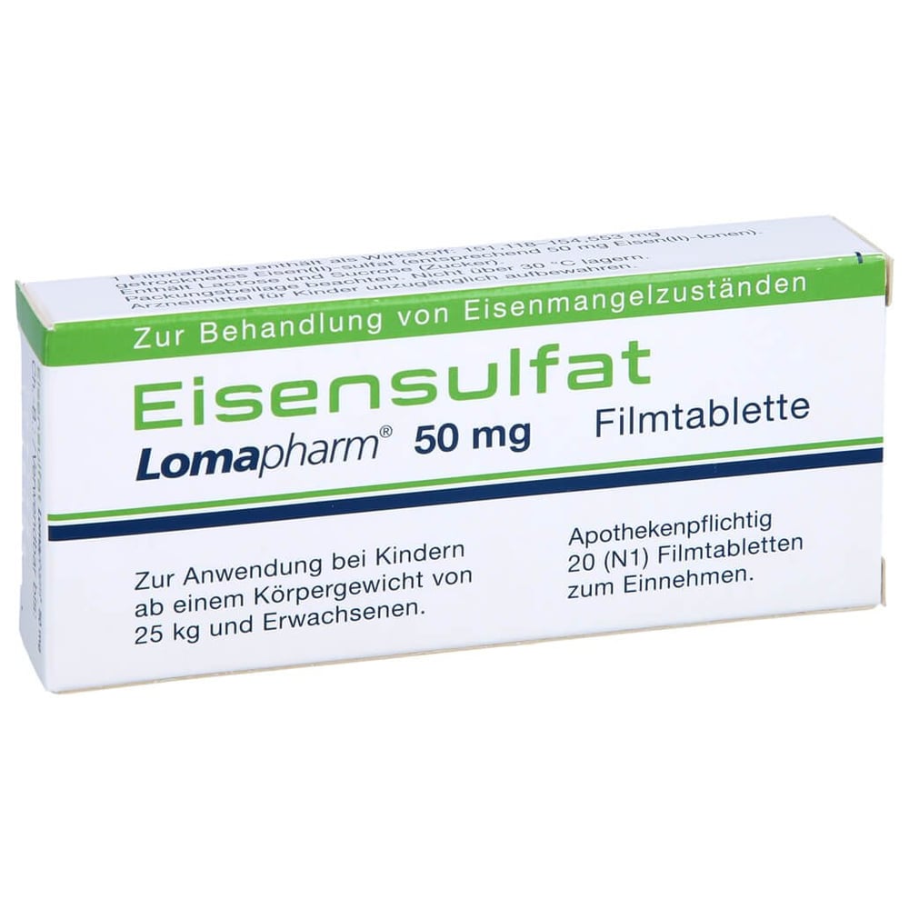 Eisensulfat Lomapharm 50 mg