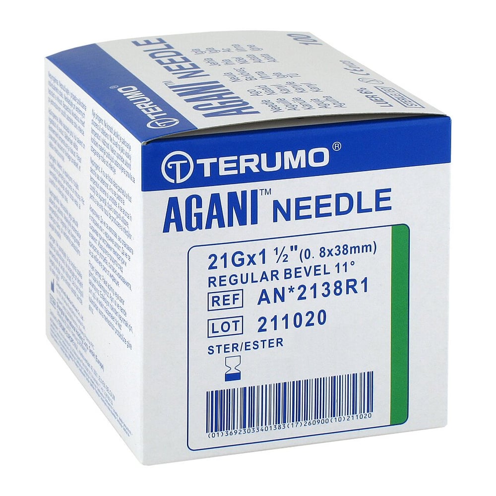 Agani Kanüle 21 G 38 mm grün