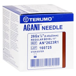 Agani Kanüle 26 G 23 mm braun