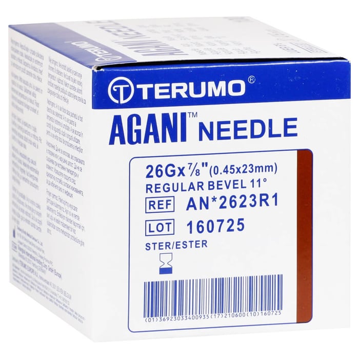 Agani Kanüle 26 G 23 mm braun