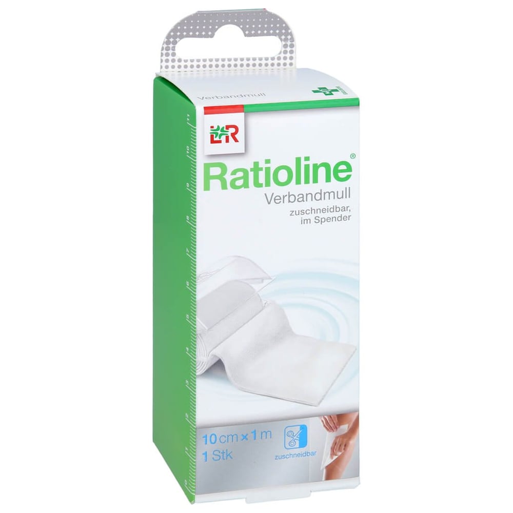Ratioline acute Verbandmull gerollt 10cmx1m
