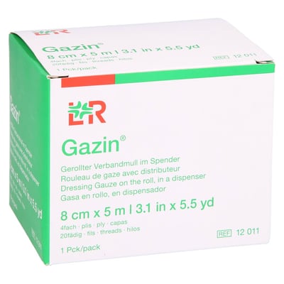 Gazin Verbandmull 8 cmx5 m 4fach gerollt