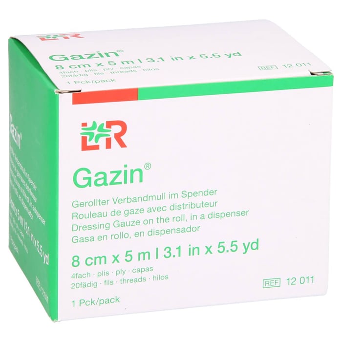 Gazin Verbandmull 8 cmx5 m 4fach gerollt