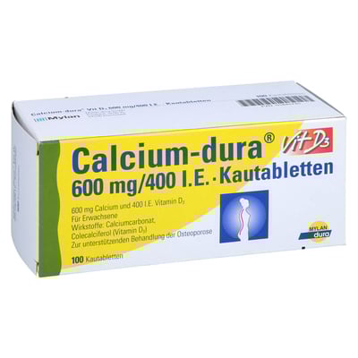 Calcium-dura Vit D3 600 mg/400 I.E.