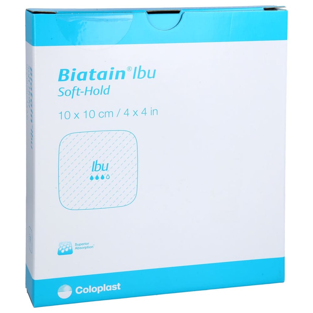 Biatain Ibu Schaumverband 10x10 cm sanft haftend