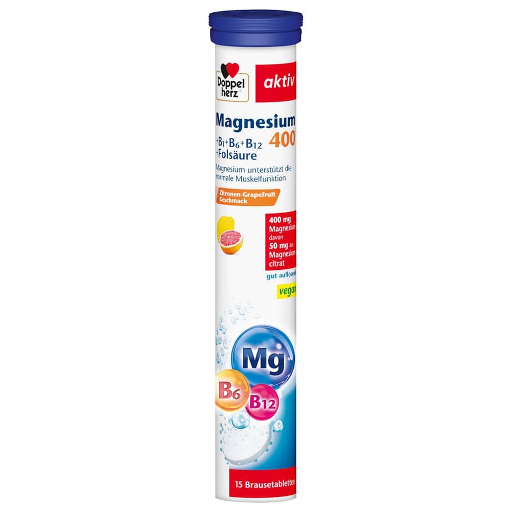 Doppelherz aktiv Magnesium 400 + B1 + B6 + B12 + Folsäure