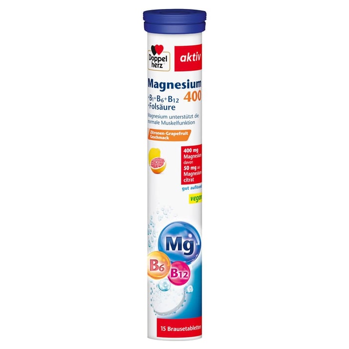 Doppelherz aktiv Magnesium 400 + B1 + B6 + B12 + Folsäure