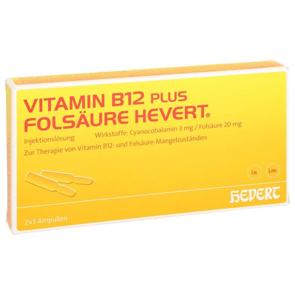 Vitamin B12 Folsäure Hevert Amp.-Paare