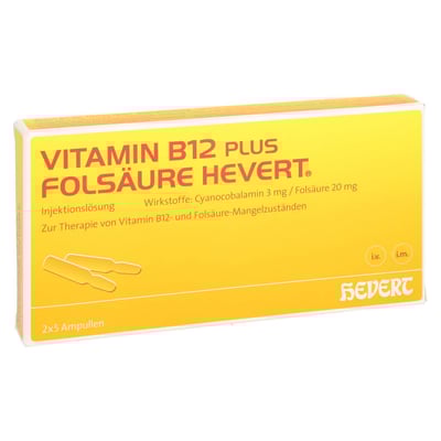 Vitamin B12 Folsäure Hevert Amp.-Paare