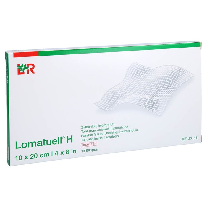 Lomatuell H Salbentüll 10x20cm