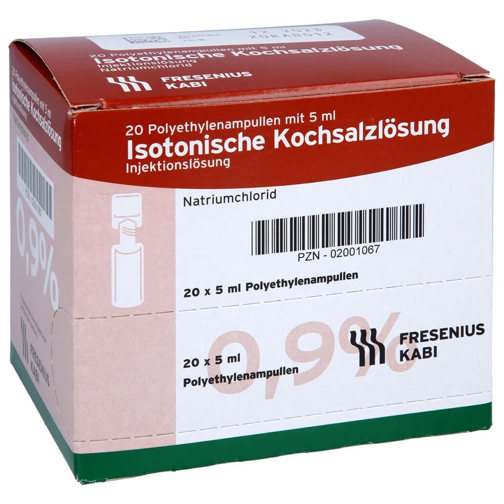 Isotonische Kochsalzlösung 0.9% (Plastikampulle)