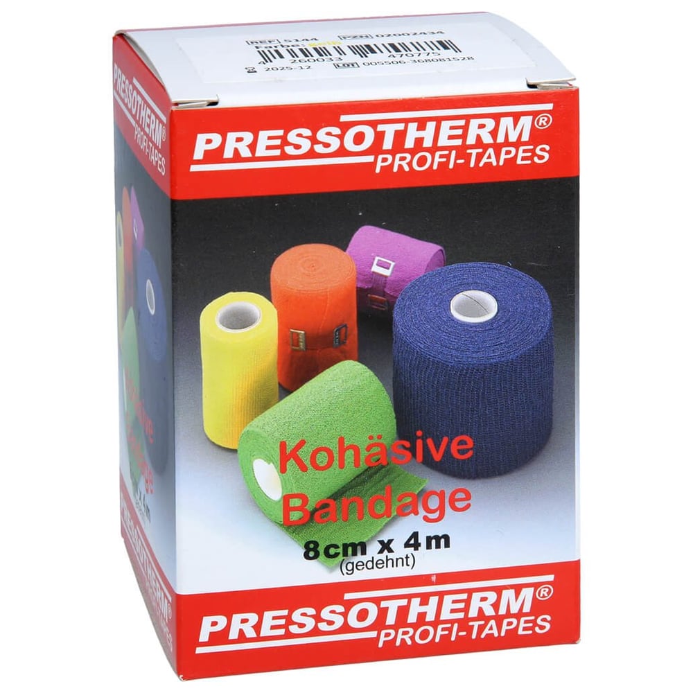 Pressotherm Kohäsive Bandage 8cmx4m gelb
