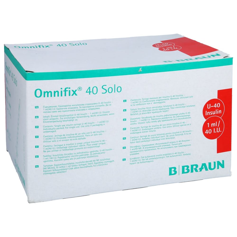 Omnifix Solo 40 Insulin EinmalSpritzen
