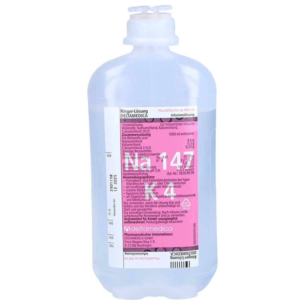 Ringer Lösung Plastik