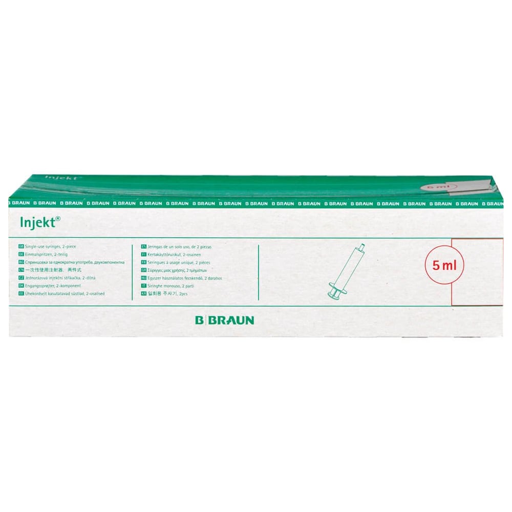 Braun Injekt Spritzen mit exzentrischer Konus Luer Spritzen