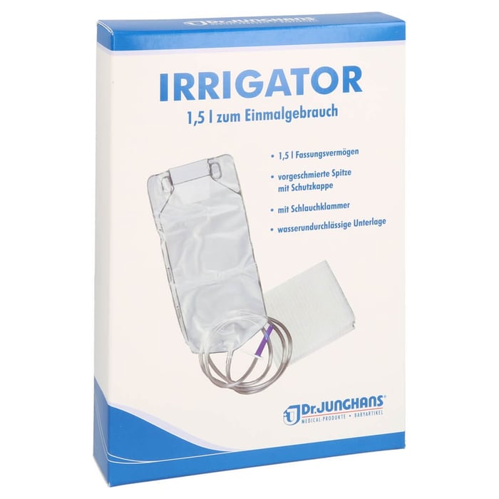 Irrigator 1.5L zum Einmalgebrauch kompl.m.Unterlag