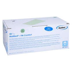 Mundschutz OP grün m. Gummibändern mit Nasenbügel