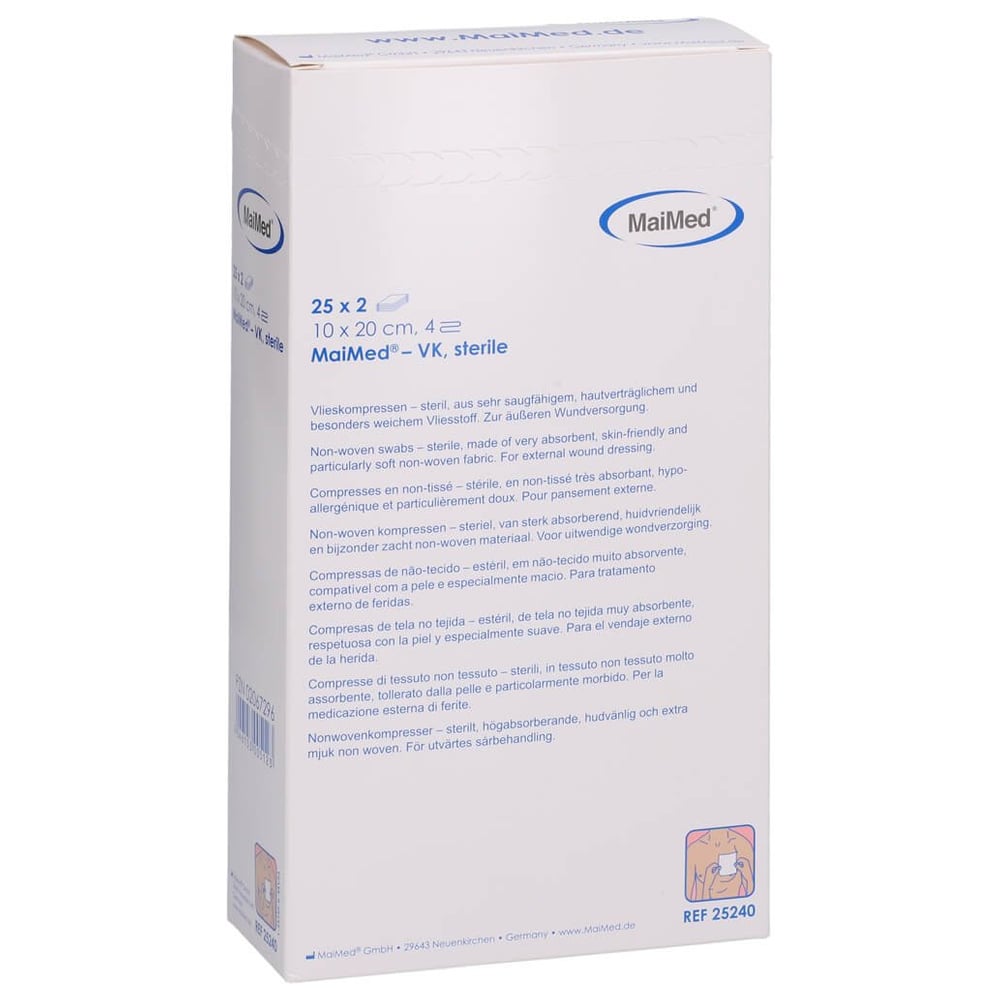 Vlieskompressen 10x20 4-fach steril