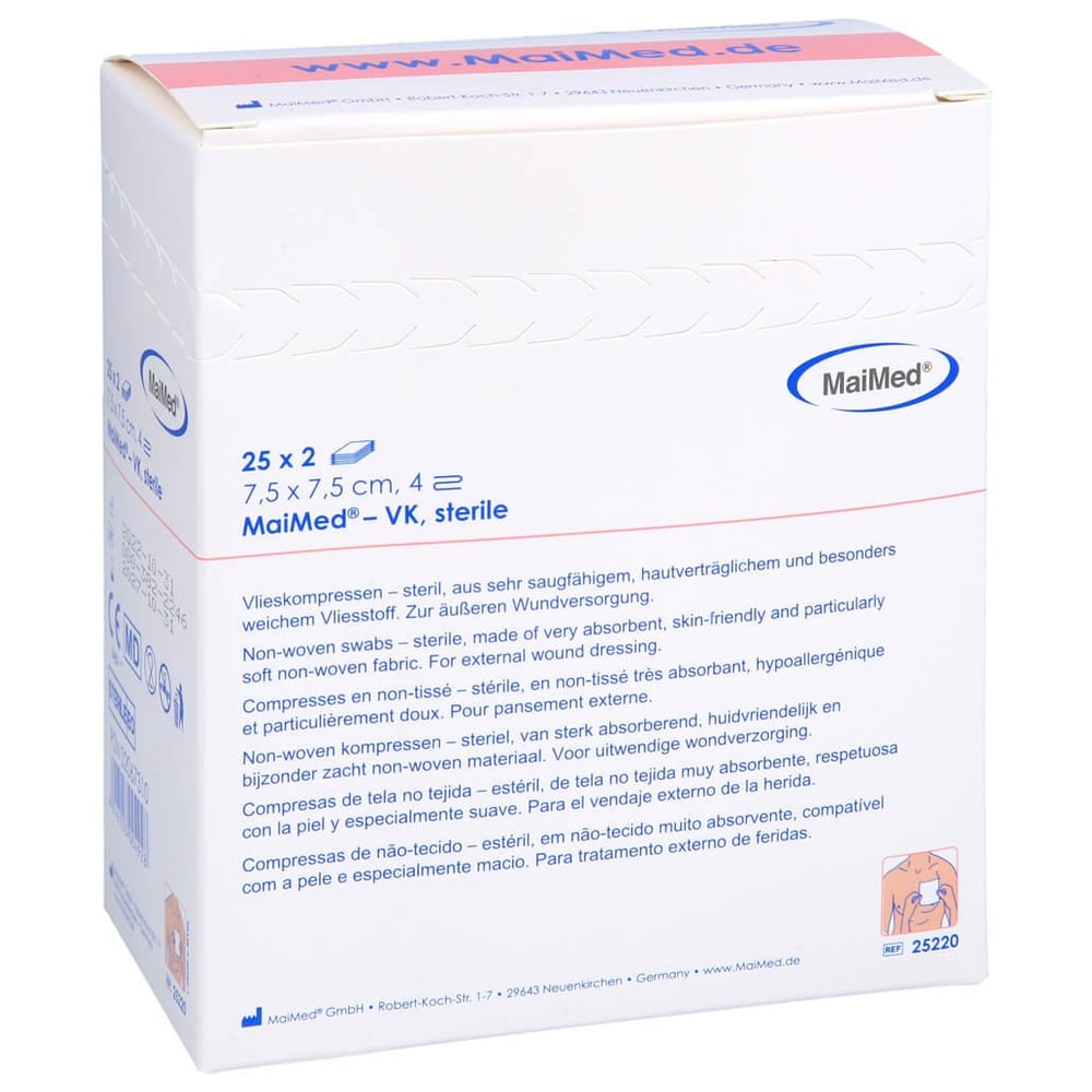 Vlieskompressen 7.5x7.5 4-fach steril
