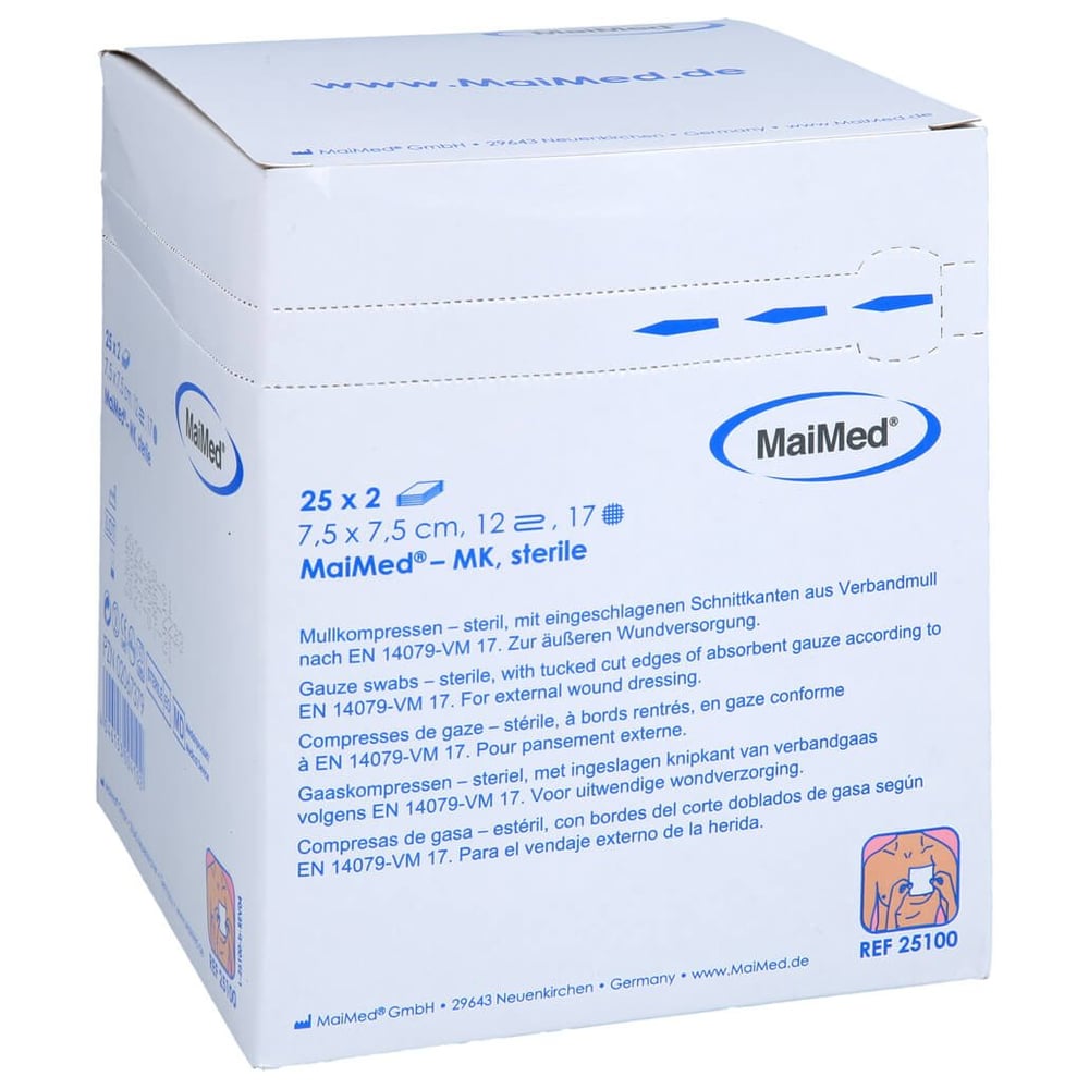Mullkompressen 7.5x7.5 12-fach steril