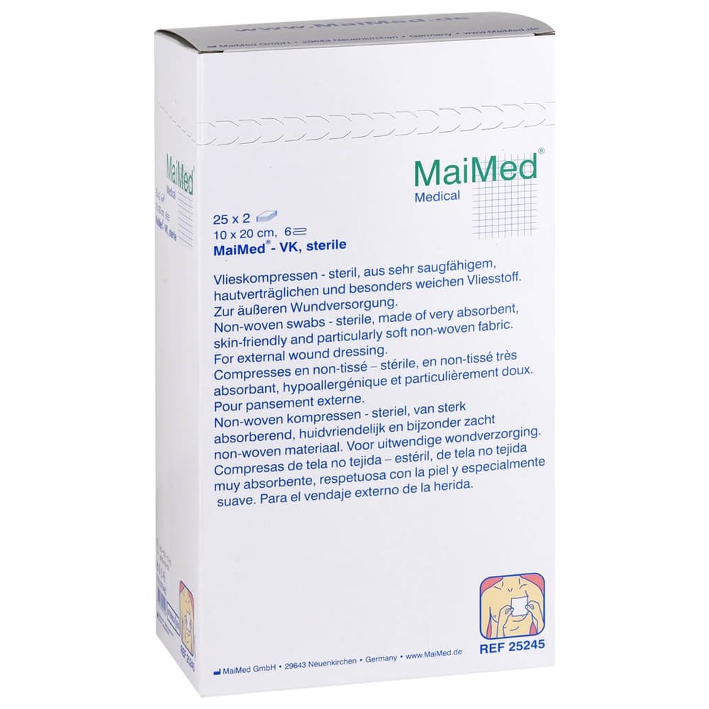 Vlieskompressen 10x20cm 6-fach steril