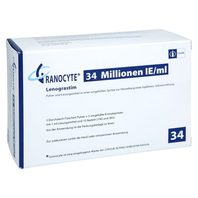 Granocyte 34 5 Tr. Subst.+ 5 wasservorgef. Fetrigspr Produktbild 1