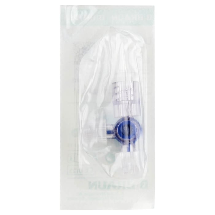 Discofix Dreiwegehahn blau Luer Lock