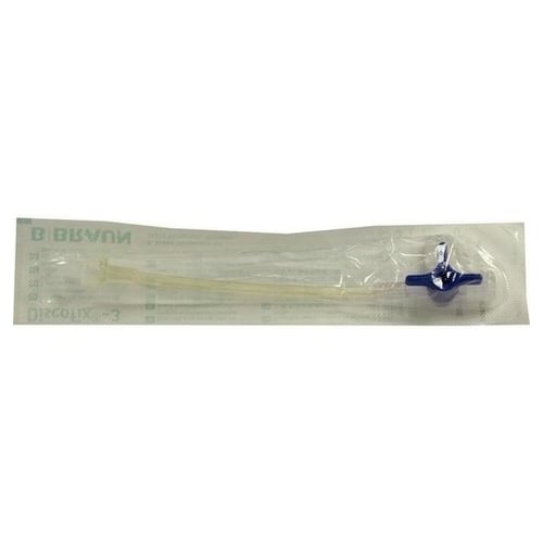 Discofix Dreiwegehahn blau m.10 cm Schlauch
