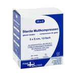 Mullkompressen 5x5 cm steril 12-fach Produktbild 1