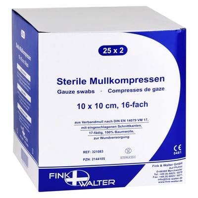 Mullkompressen 10x10 cm steril 16-fach Produktbild 1
