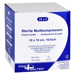 Mullkompressen 10x10cm steril 16-fach