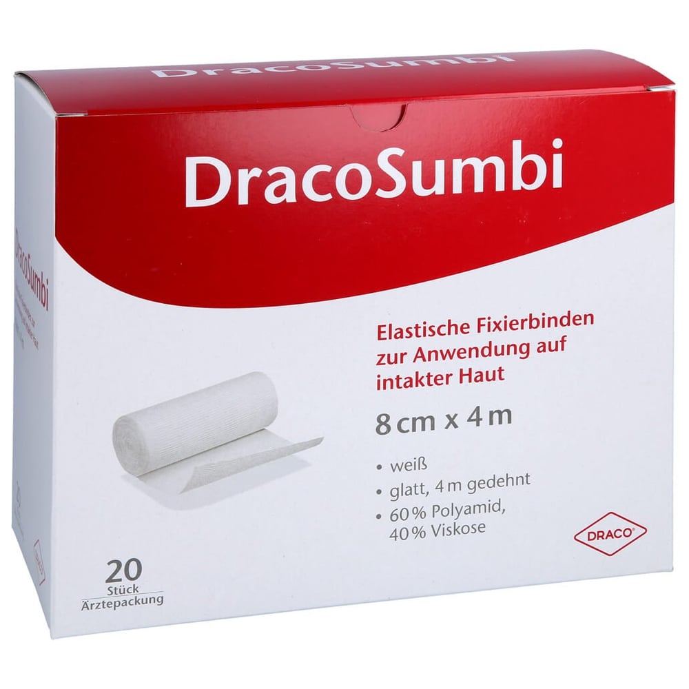 Dracosumbi Fixierbinde 8 cmx4 m weiß