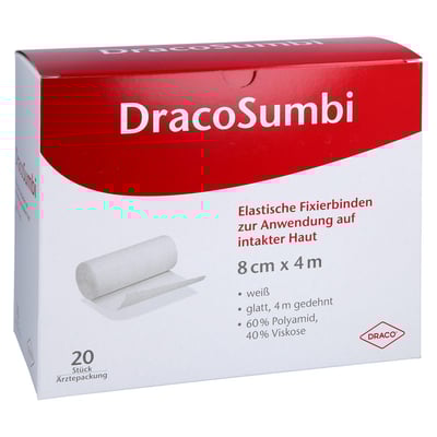 Dracosumbi Fixierbinde 8 cmx4 m weiß