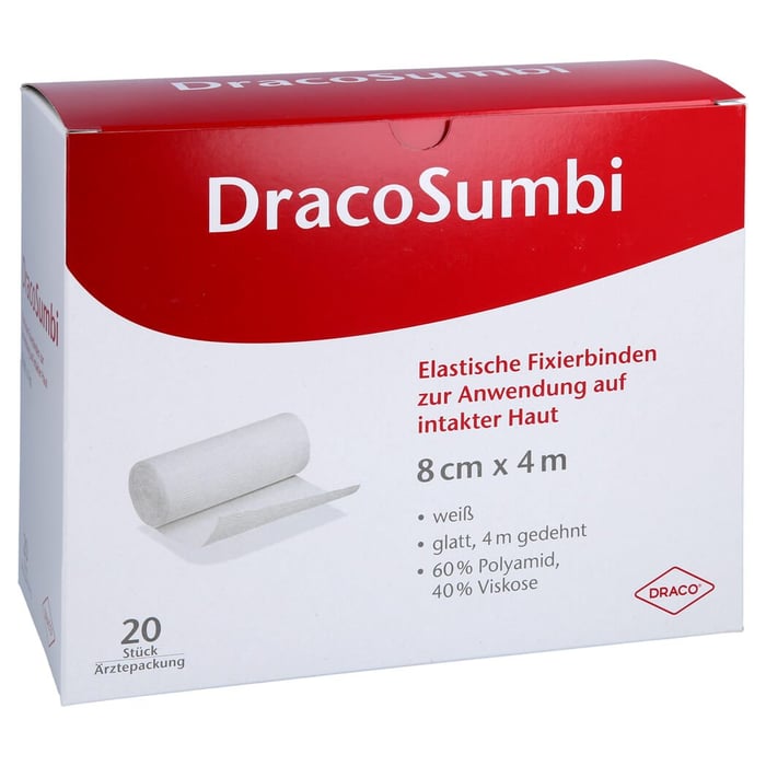 Dracosumbi Fixierbinde 8 cmx4 m weiß