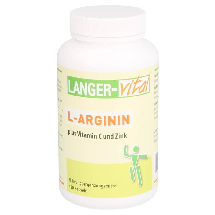 L-ARGININ 2894 mg/TG plus Vitamin C und Zink Kaps.