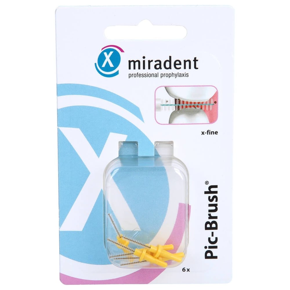 Miradent Interd.Pic-Brush Ersatzb.x-fein gelb