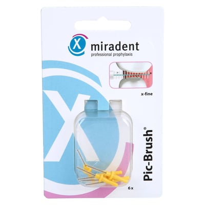 Miradent Interd.Pic-Brush Ersatzb.x-fein gelb